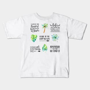 Adventure Quotes - Multi Design Set Kids T-Shirt